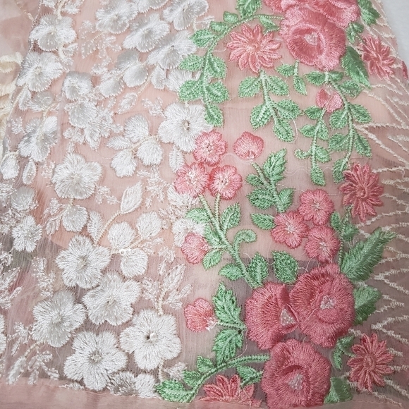 Agha Noor Floral Embroidered Sheer Kurti Size Medium - Picture 12 of 15